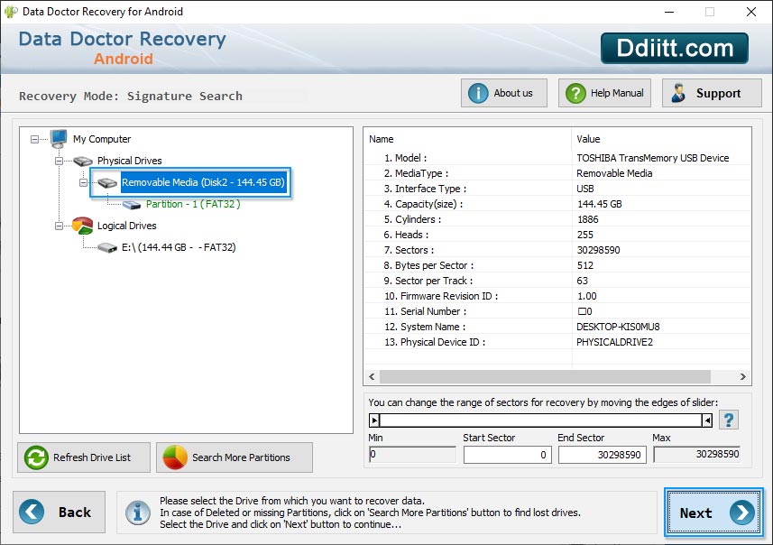  Select Partition